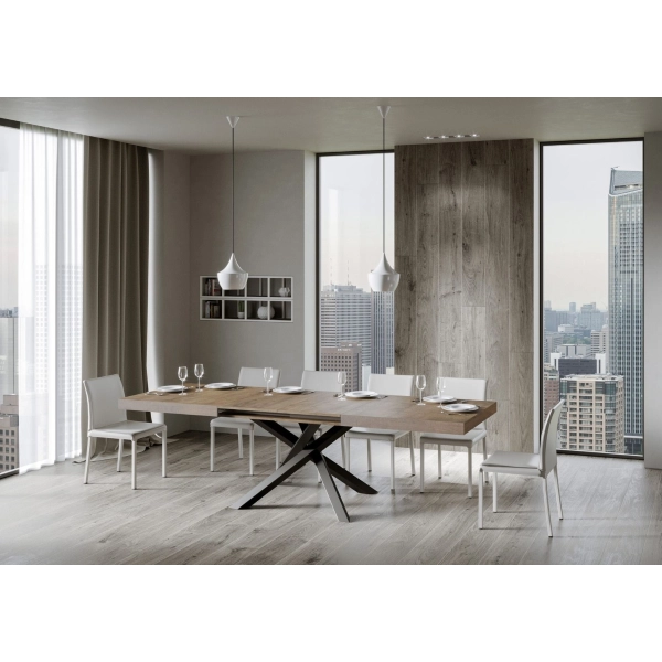 Mesa VOLANTIS 90X180 nogal extensible a 284 cms