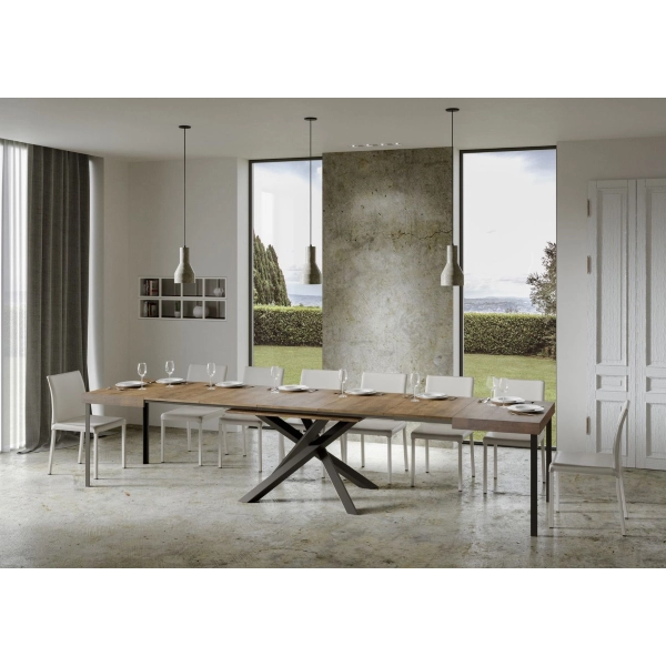Mesa extensible hasta 440 cm VOLANTIS 90X180 nogal