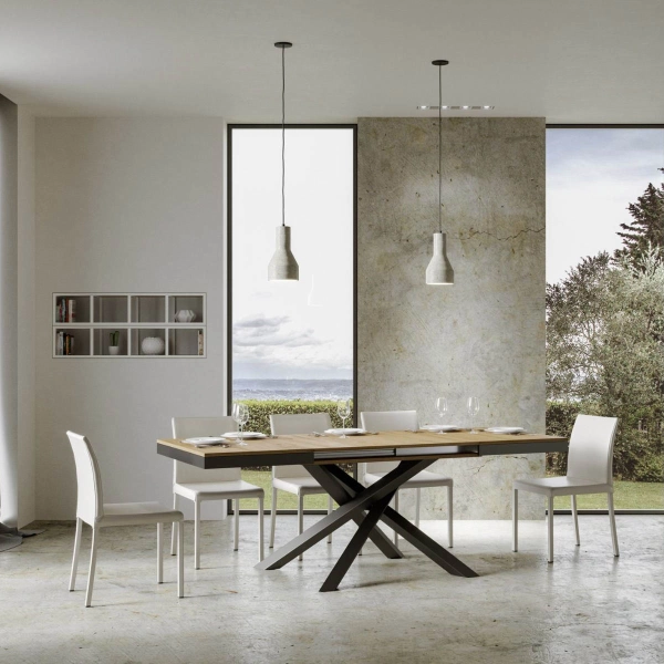 Mesa VOLANTIS EVOLUTION roble natural 90x120 extensible a 224 cms