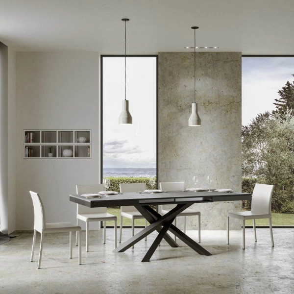 Mesa de hormigón VOLANTIS EVOLUTION 90x120 extensible a 224 cm