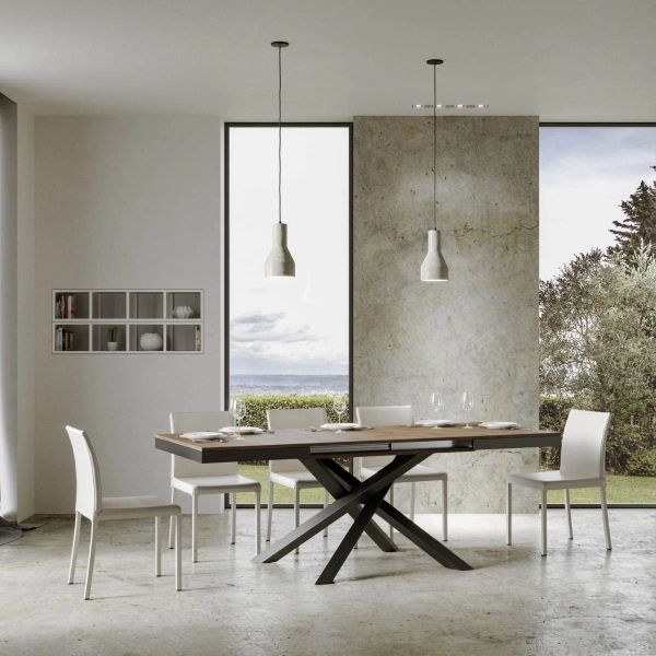 Mesa VOLANTIS EVOLUTION nogal 90x120 extensible a 224 cms