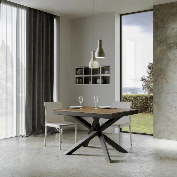 Mesa 90x120 extensible a 380 cm VOLANTIS EVOLUTION nogal