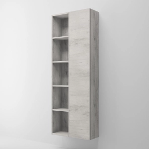 Reversible suspended column 60X22 with White Oak door and open compartments