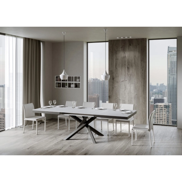 Mesa 90x160 extensible a 264 cm VOLANTIS EVOLUTION Fresno Blanco