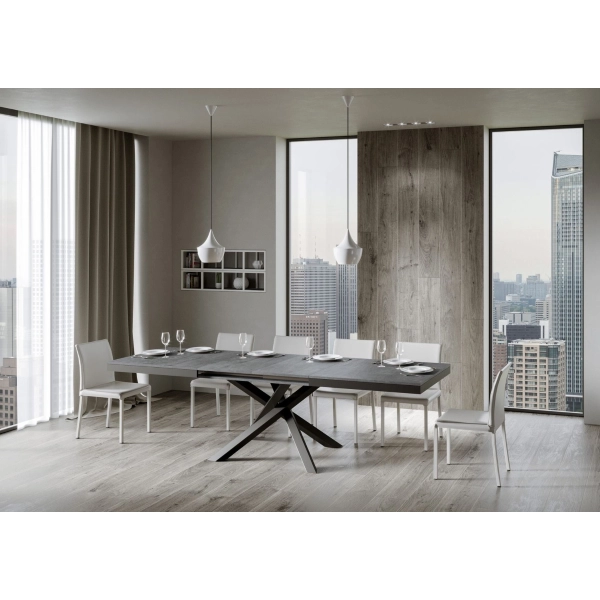 Mesa VOLANTIS EVOLUTION 90x160 extensible a 264 cm tapa hormigón