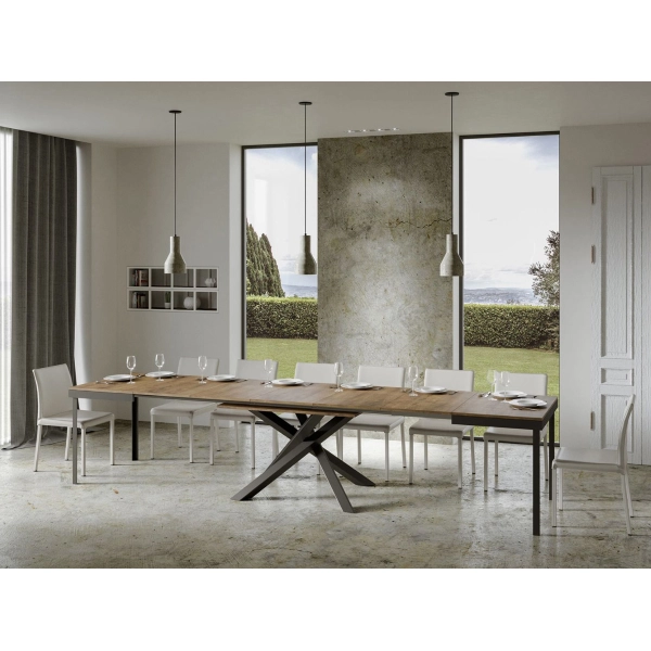 Mesa 90x120 extensible a 380 cm VOLANTIS EVOLUTION nogal