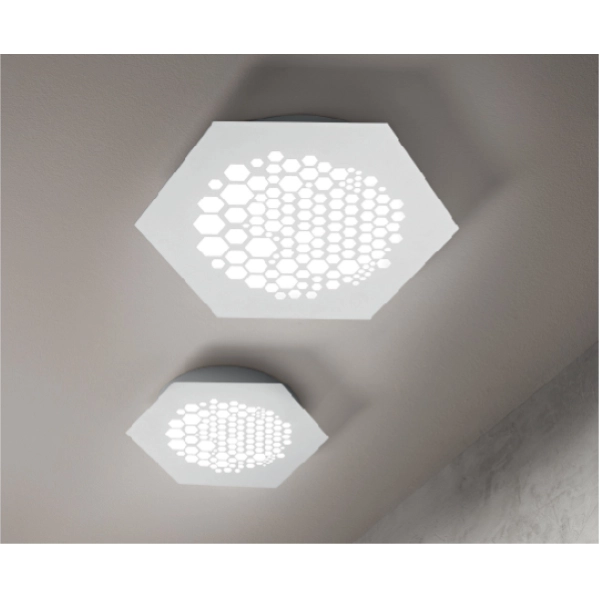 Plafonnier LED 17W 3000K - RUCHE moderne 35x5 cm