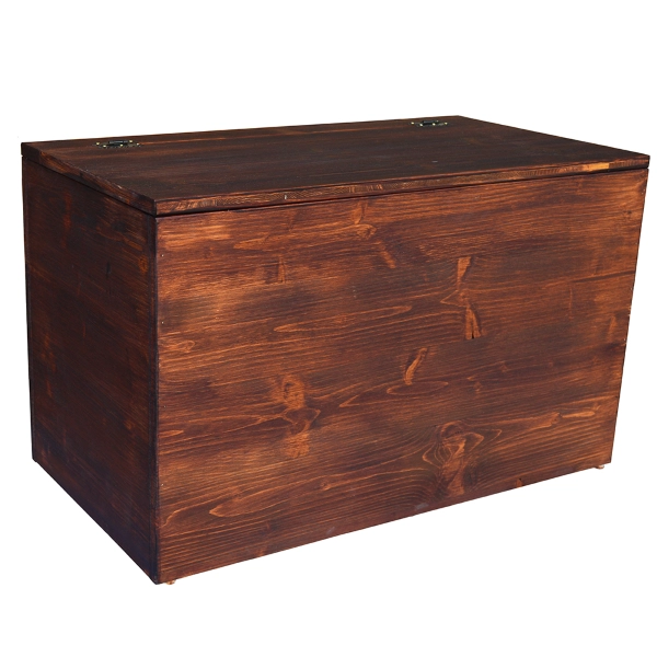 Coffre en bois massif noyer cm 78