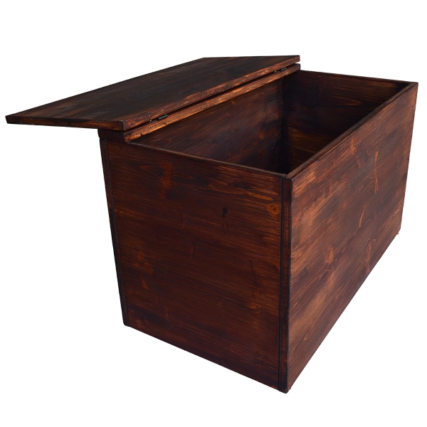 Coffre en bois massif noyer cm 78