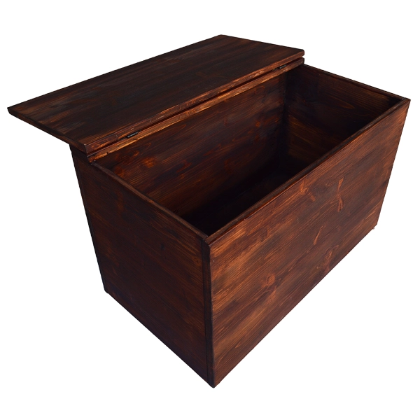 Coffre en bois massif noyer cm 78