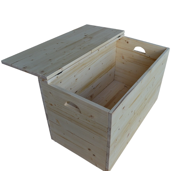 Caisse en bois conteneur en sapin naturel L 78