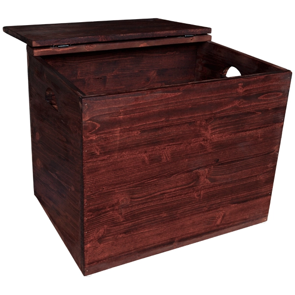Coffre en bois massif noyer cm 58