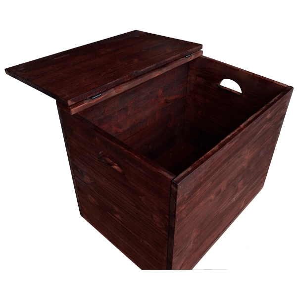 Coffre en bois massif noyer cm 58