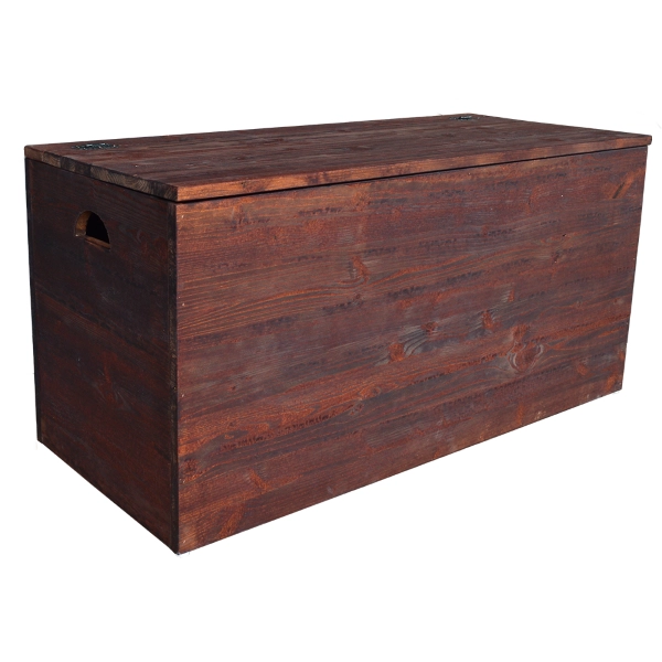 Coffre en bois massif noyer cm 98