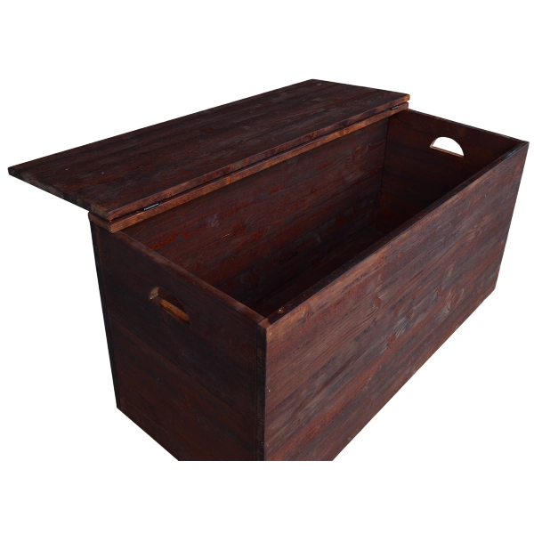 Coffre en bois massif noyer cm 98