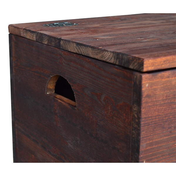 Coffre en bois massif noyer cm 58