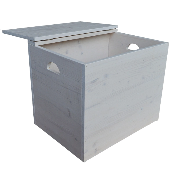 Coffre de rangement en bois massif SHABBY CHIC cm 58