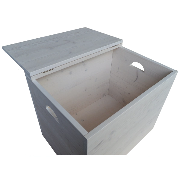 Coffre de rangement en bois massif SHABBY CHIC cm 58