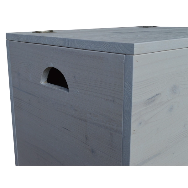 Coffre de rangement en bois massif SABBY CHIC 78 cm