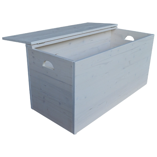 Coffre de rangement en bois massif SABBY CHIC 98 cm