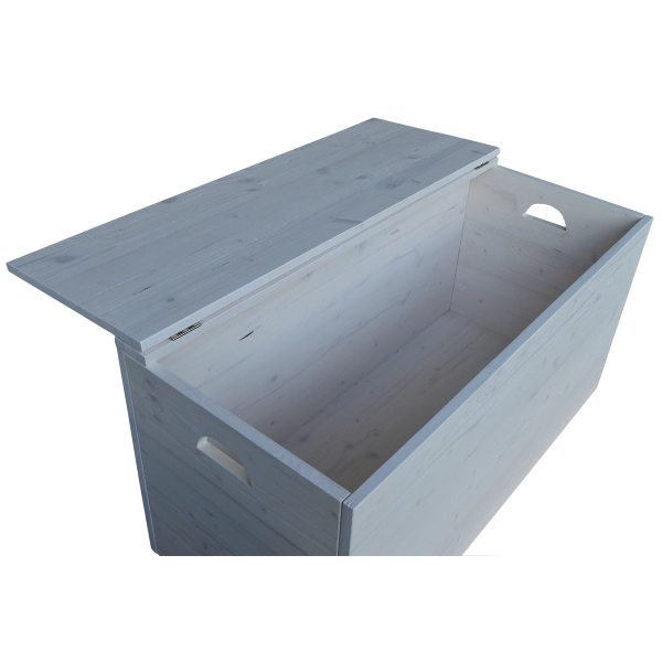 Coffre de rangement en bois massif SABBY CHIC 98 cm