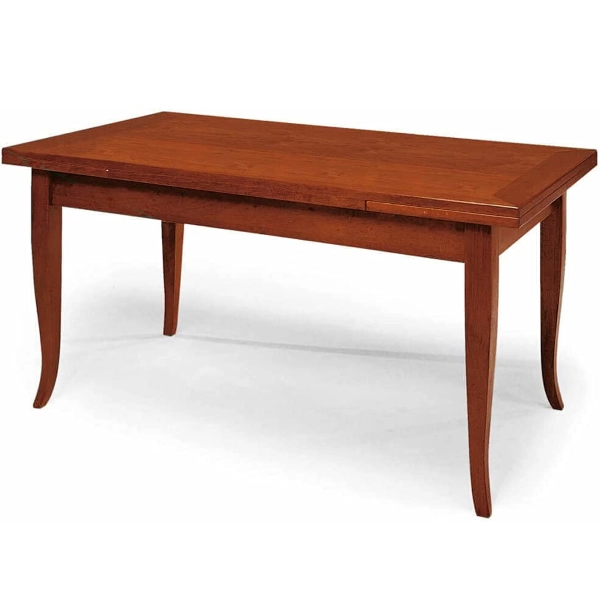 Table en bois massif 160x85 finition CERISE extensible à 240 cm
