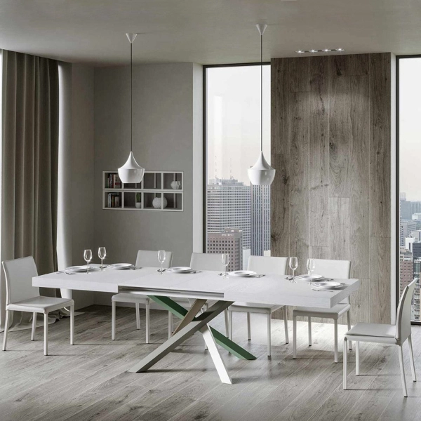 Mesa Volantis 90x180 Alargada 284 Estructura tapa Fresno Blanco 4/A