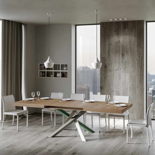Volantis Mesa Extensible 440 Tapa Roble Natura 90x180 estructura 4/A