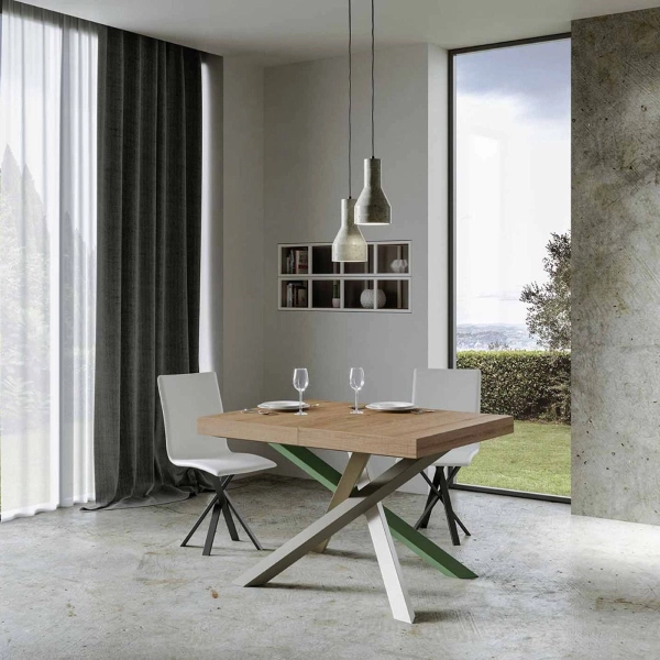 Volantis Mesa Extensible 234 cms tapa Roble Natura 90x130 estructura 4/A