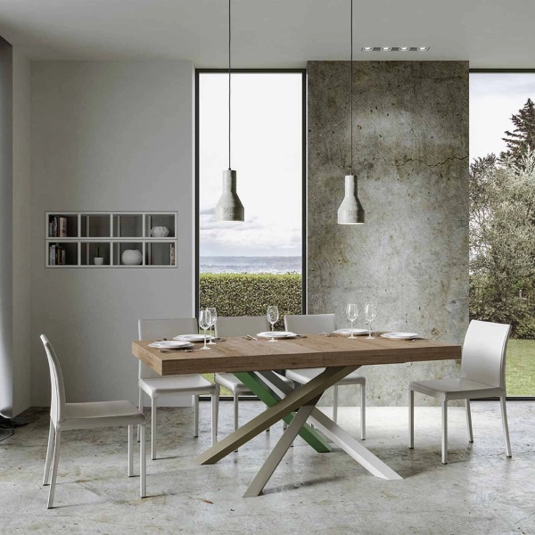 Volantis Mesa Extensible 440 Tapa Roble Natura 90x180 estructura 4/A