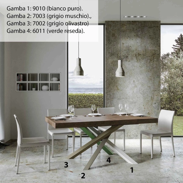 Volantis Mesa Extensible 440 Tapa Roble Natura 90x180 estructura 4/A