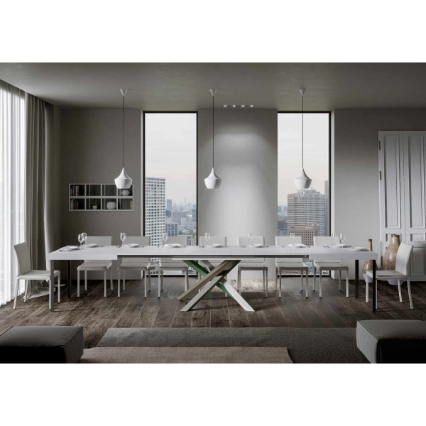 Volantis Mesa Extensible 440 Tapa Fresno Blanco 90x180 estructura 4/A
