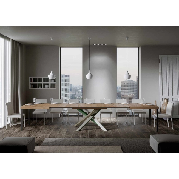 Volantis Mesa Extensible 440 Tapa Roble Natura 90x180 estructura 4/A