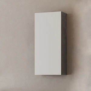 Hängeschrank 30x22xH71 1 umkehrbare Tür GRACE4 Oxidiertes Blech/Glänzend Weiß