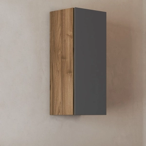 Umkehrbare Hängewand 30x22xH71 1 Tür GRACE4 Matt Nussbaum/Graphit