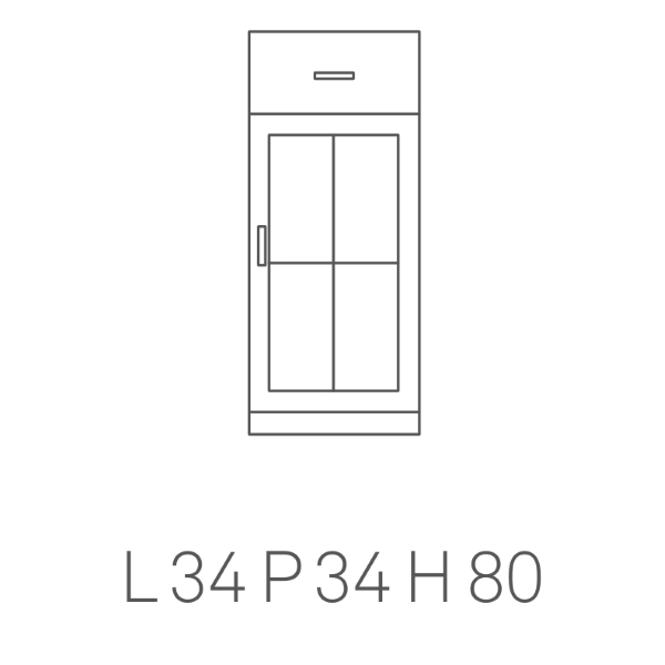 Armoire polyvalente CRYSTAL 1 porte avec miroir blanc