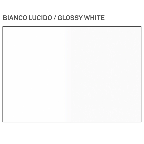 MERCURIO 90 mueble espejo blanco brillo con 2 puertas y luz LED