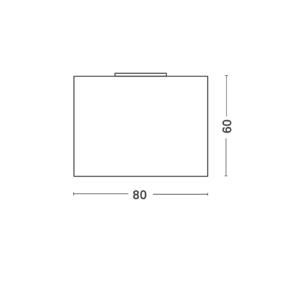 Espejo rectangular moderno con lámpara LED CLEO 80X60