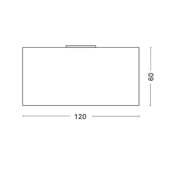 Espejo rectangular con moderna lámpara LED CLEO 120X60