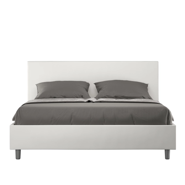 Lit Adele 160x190 avec sommier blanc