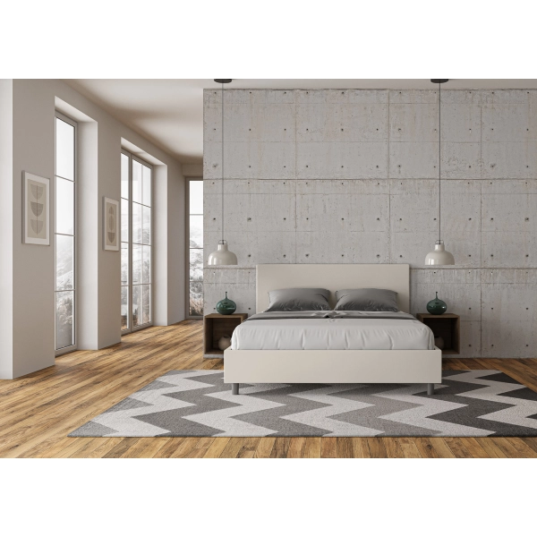Lit Adele 160x190 avec sommier blanc