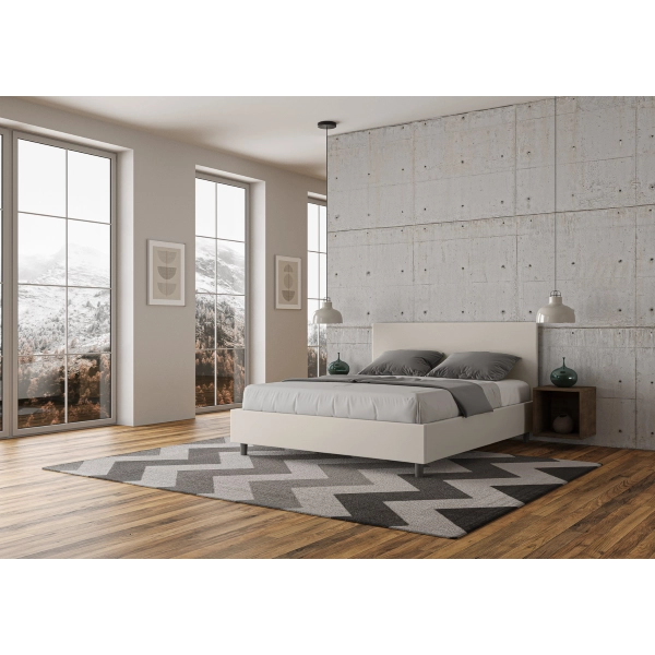 Lit Adele 160x190 avec sommier blanc