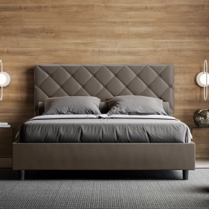 Cama Priya malla 160x210 y contenedor capuchino