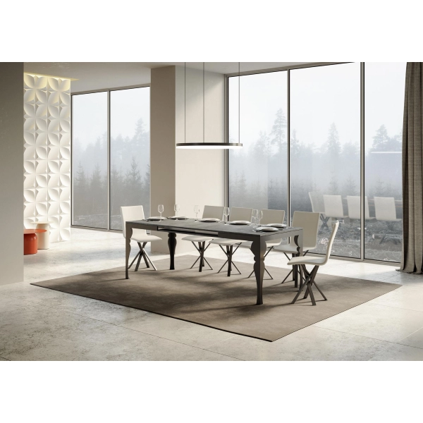 mesa paxon evolution tapa hormigón 90x120 extended 380 estructura antracita