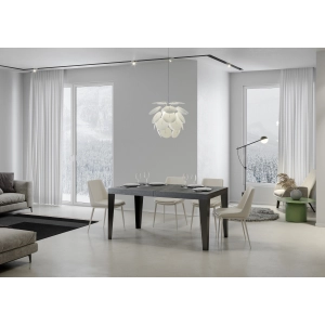 Tisch Flame Extensible Dessus Ciment 90x160 Allongée 420 cadre Anthrazit