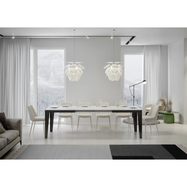 mesa flame evolution tapa fresno blanco 90x160 extended 264 estructura antracita