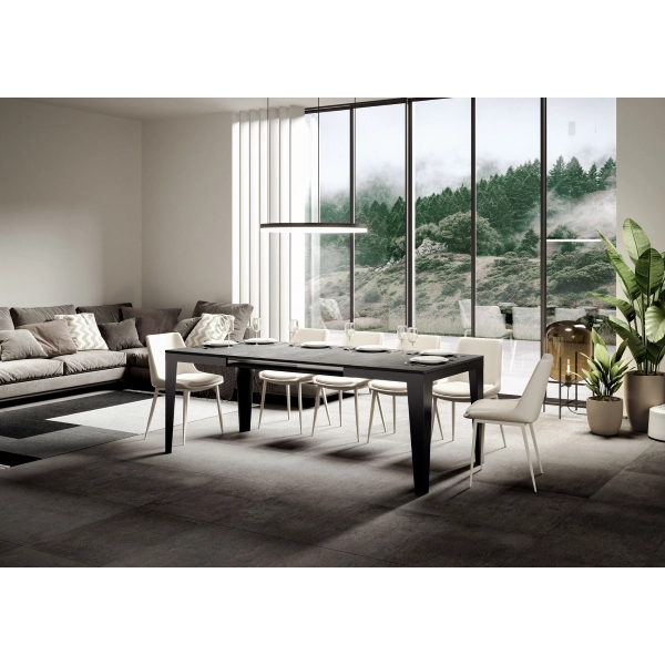 mesa flame evolution tapa hormigón 90x160 extended 264 estructura antracita
