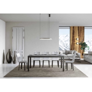 Table Everyday Evolution Dessus Ciment 90x180 Allongée 284 cadre Anthracite