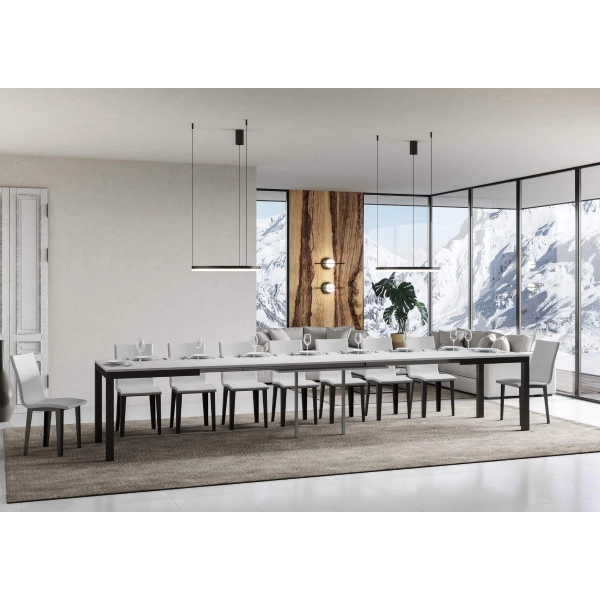 mesa daily evolution tapa de fresno blanco 90x160 estructura extendida 420 antracita