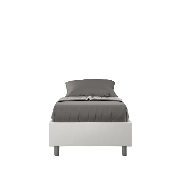 Cadre de lit 1 place Azelia 80x210 sans sommier blanc